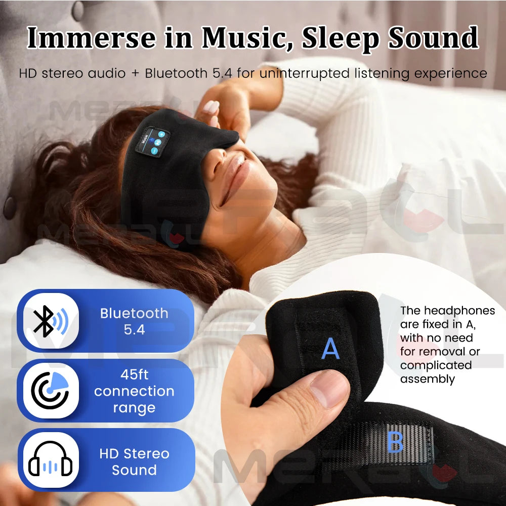 Masque de Sommeil Bluetooth – Musique & Détente